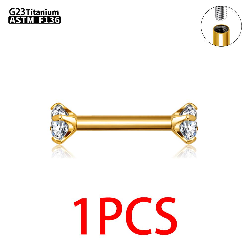 1/5PCS G23 Titanium internal thread Labret Lip Stud Piercing Eyebrow Body Jewelry Nose Ring C rod For Women Septum Piercing