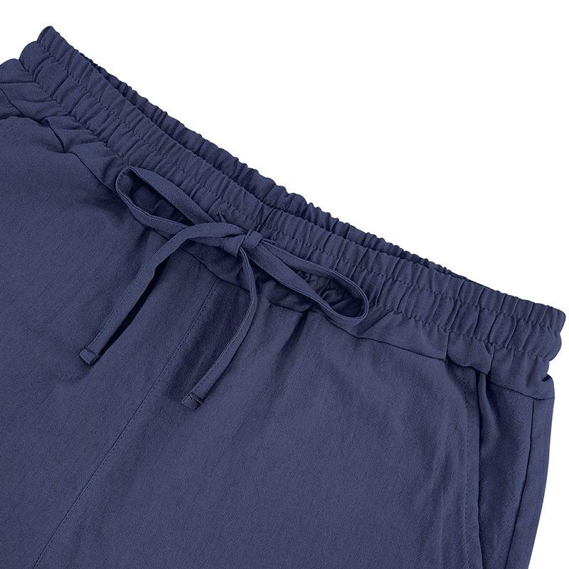 New summer style men's shorts for outer wear, loose beach casual solid color versatile trousers