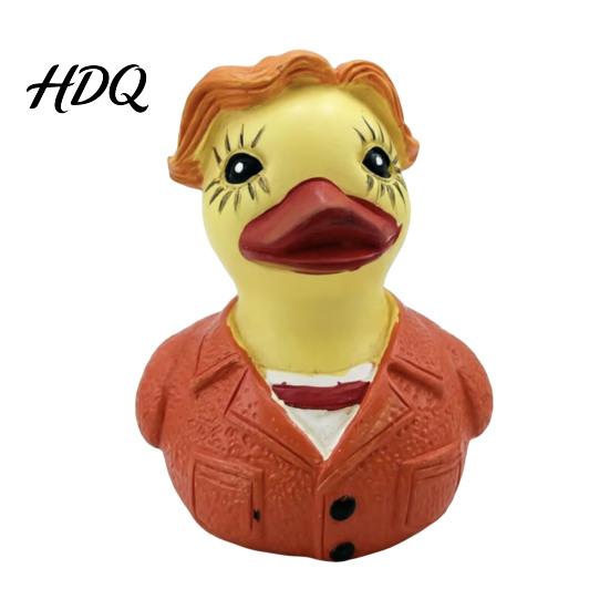Detailed Design Ornament Glowing Resin Duck Figurine with LED Light Decorative Night