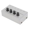For US Plug 4 Channel Stereo Headphone Amplifier Ultra Compact Mini Earphone Splitter  Sound Mixer