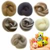 Multi Color Wool Felt Fibre for DIY Doll Needle Felting Wool Hand Spinning Needlework Raw Wool Roving