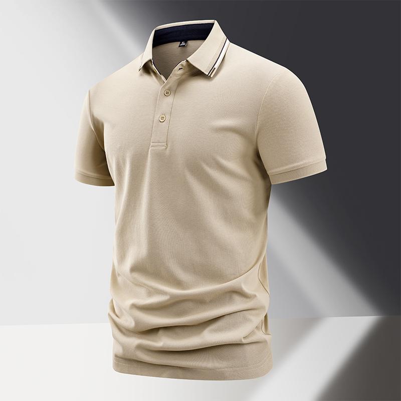 Polo Shirt Men's Summer Casual Business Slim Fit Top with Collar and Short Sleeved T-shirt