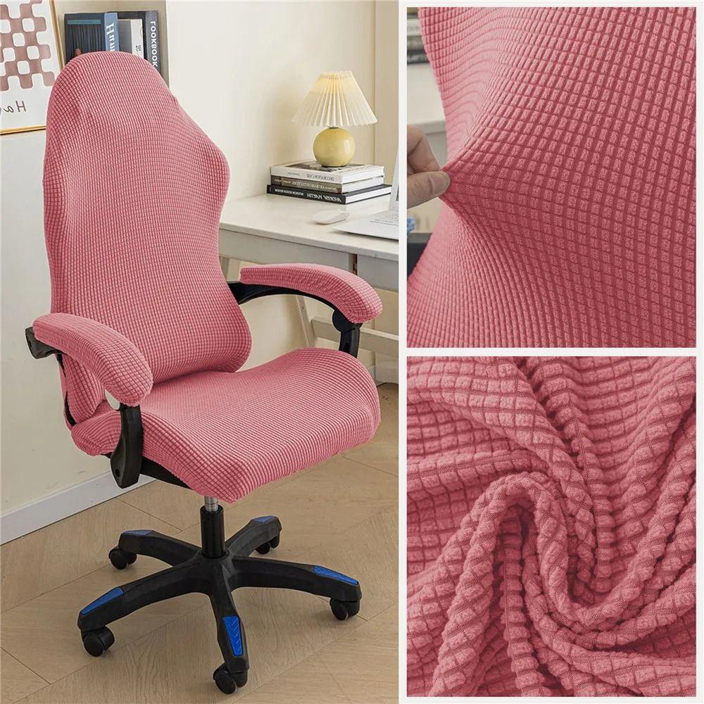 Elastic Gaming Chair Cover Solid Color Seat Protectors Computer Chair Cover  Home Decor