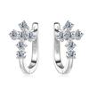Silvere Glam Cross-border Best-selling Cross-shaped Moissanite Earrings, Women's U-shaped Personalized Hip-hop Ear Clips, Silver Gold-plated Earrings