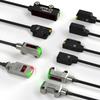 GTRIC Miniature Optical Sensor Ultra-thin Plastic Laser Diffuse Reflection 24V DC NPN PNP Infrared Photoelectric Sensor Switch