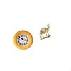 Contemporary Silent Wall Clock And Camel Figurine Resin Sculpture for Modern Kitchen Dining Room