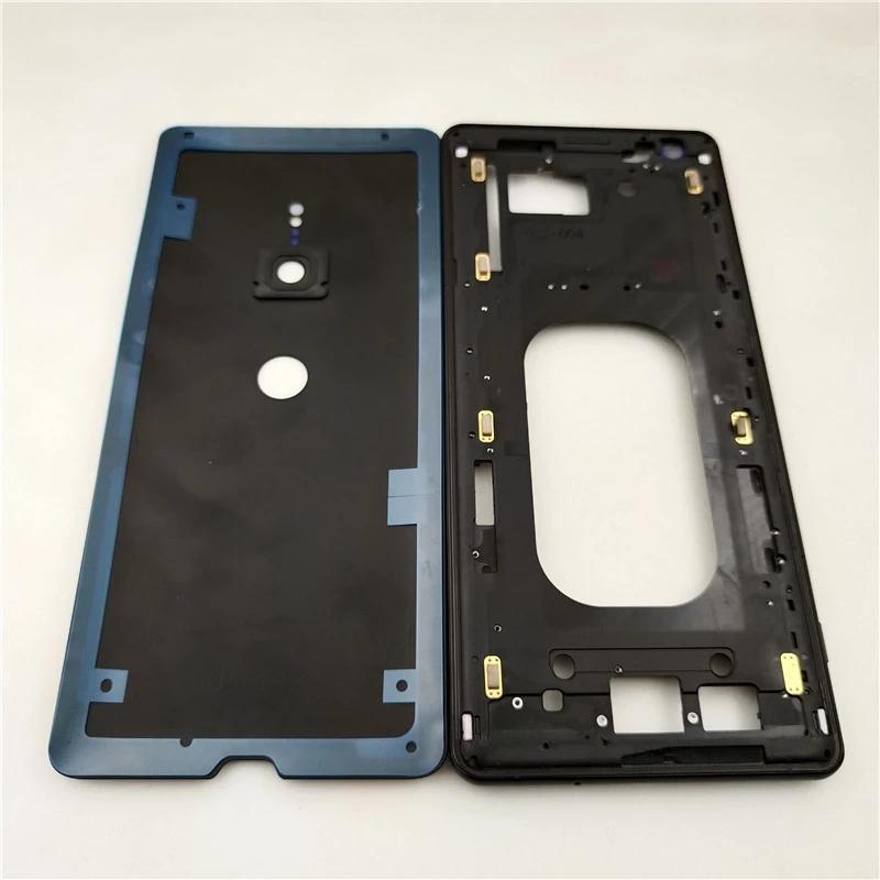 Scocca Completa Per Sony Xperia XZ3 H9436 H9493 H8416 H9496 Telaio Anteriore Centrale Vetro Copertura Posteriore Batteria