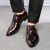Men Oxford Shoes Retro Floral Pattern Men Dress Shoes Fashion Lace-Up Flats High Quality Business Men Party Wedding Shoes