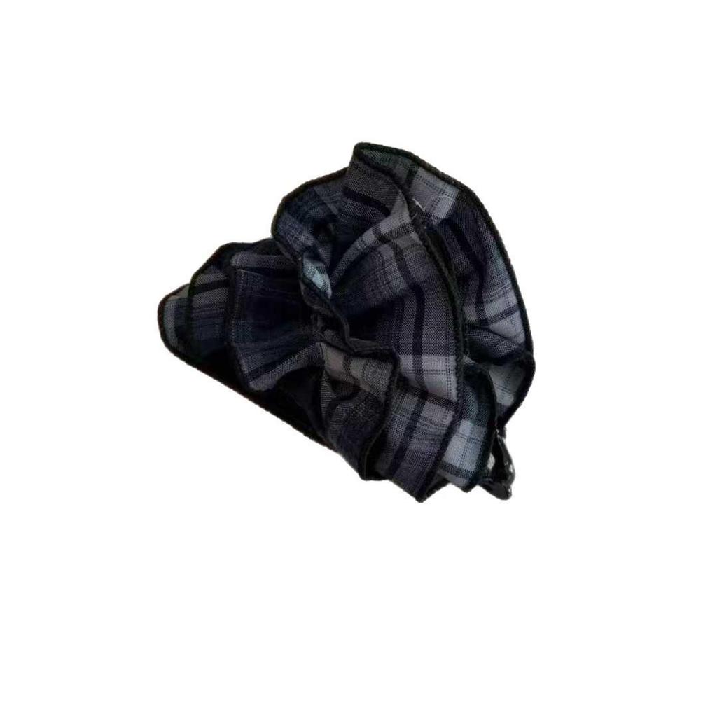 Plaid Flower Hair Clip: Elegant Women's Banana Clip for Chic Updos and Ponytails