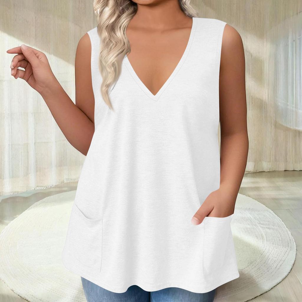 Womens Tank Top Dressy Casual Shirts Summer Loose Fit Camisole Cute Trendy Clothes Sleeveless Blouses
