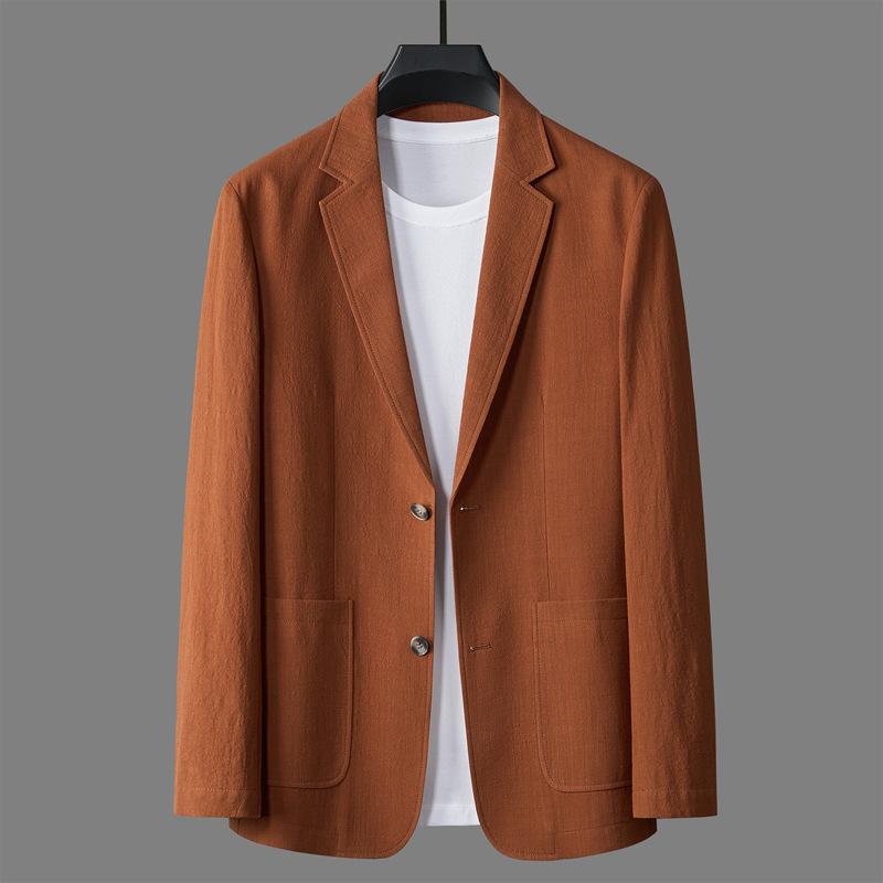 Spring and Summer New Casual Suit Men's Business Anti-wrinkle Pure Cotton Suit Single-piece Thin Jacket