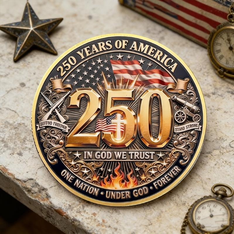 Moneda Conmemorativa del 250 Aniversario de EE. UU. Moneda de Desafío Patriótica de EE. UU. Moneda del 250 de EE. UU., Coleccionable del Cuerpo de Marines