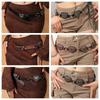 Vintage Cowboy Waistband PU Leather Heart Hollow Belt Simple Cowgirl Buckle Belt  Dress Decoration