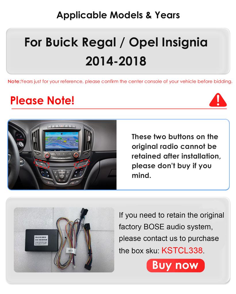 9.7inch Android 14 Car Radio Player for Opel Insignia Buick Regal 2014 - 2018 Carplay Auto Car Multimedia Stereo 7862 GPS