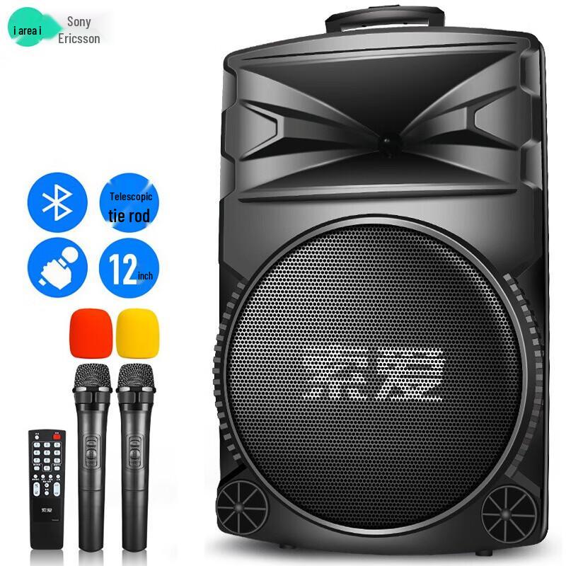 Soaiy A89WM 12-inch Portable Bluetooth Karaoke Speaker