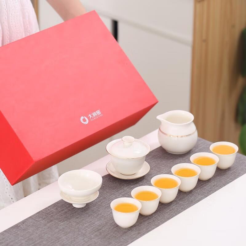 

White Ceramic Gaiwan Tea Set