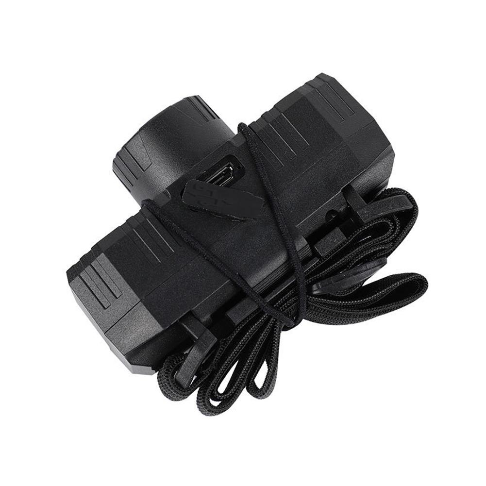 Waterproof USB Rechargeable LED Headlamp For Outdoor Camping With 3 Lighting Modes LED Dual Light Smart Sensor Q9C1