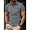 Men's Daily Casual Polo Shirt with Collar Buckle