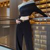 Women's High-Waisted White Chenille Corduroy Wide-Leg Pants - Spring/Summer Casual Trousers