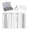 90pc Single Ear Plus Stainless Steel Hydraulic Hose Clamps O-Clips Pipe Fuel Air