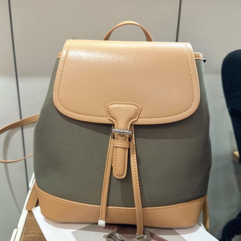 New cowhide leather high-end fashion backpack schoolbag shoulder crossbody handbag large-capacity women's bag