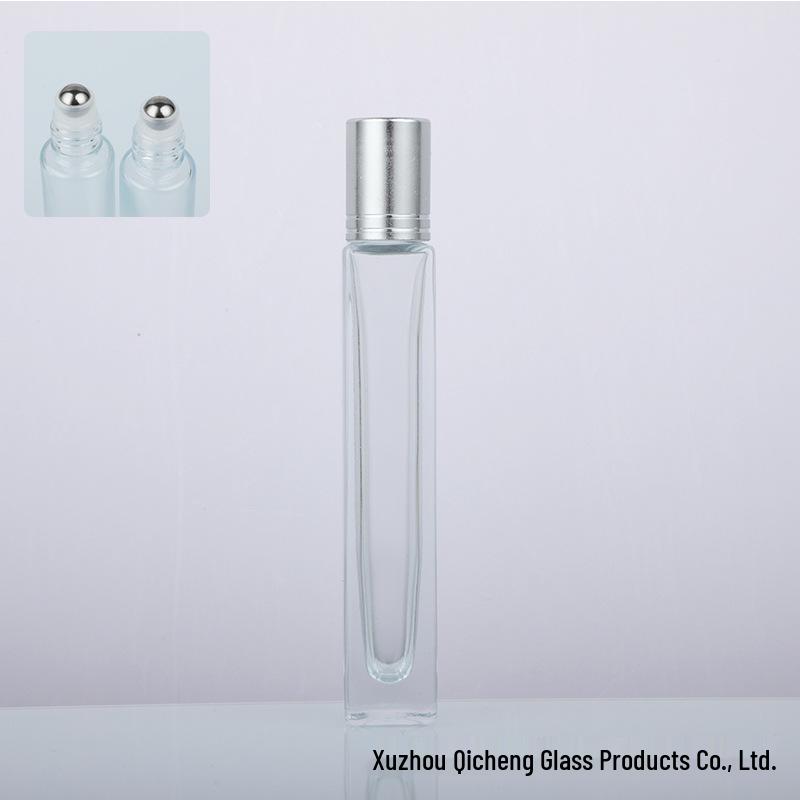 10ml Portable Glass Perfume Bottle with Spray, Roller Ball, and Lid - Silkscreen Compatible