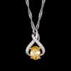 High-end Olive Green Heart Pendant Necklace Female Luxury Clavicle Chain 925 Silver Necklace Lady Temperament Delicate Gift