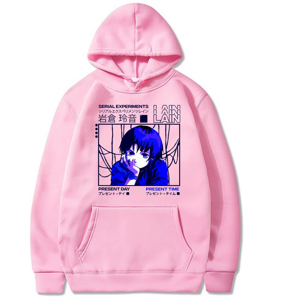 Japanese Cartoon Print Loose Hooded Sweater