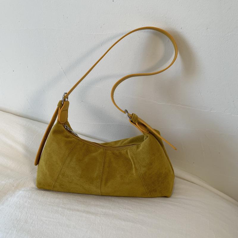 Women's Suede Shoulder Bag: Versatile, Fashionable Crossbody & Underarm Design