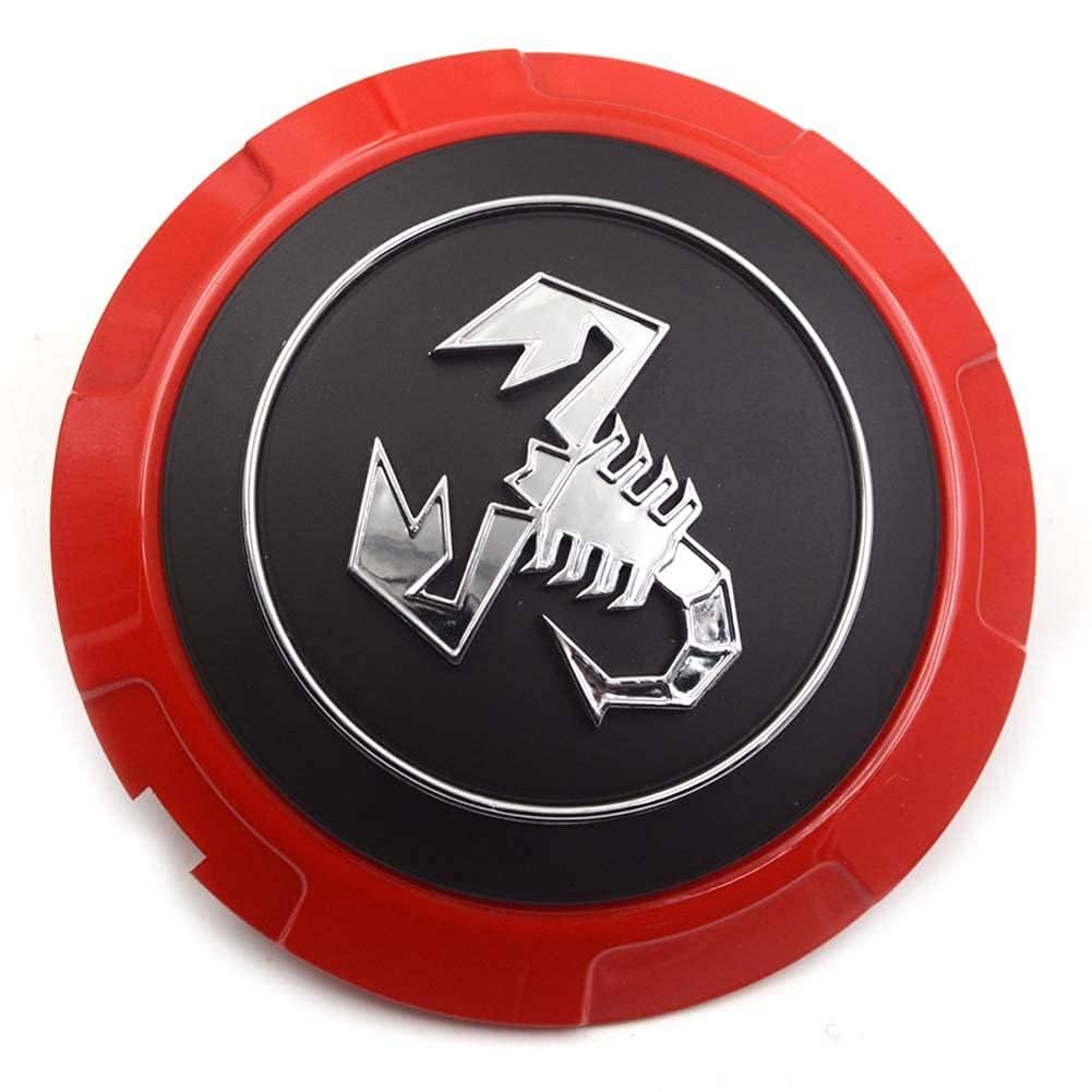 4PCS OD 133 MM Sport Rim Cap Car Emotion Equip Scorpion Wheel Covers Wheel Center Sturdy Cap Wheel Cover Hubcap for Fiat 500