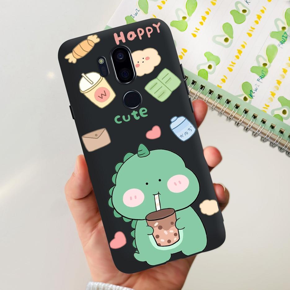 Para LG G7 thinQ Funda G710EM LM-G710 G710 Cubierta Pintada de Lujo Fundas de Teléfono de Silicona Suave Para LG G7 ThinQ Cubiertas Traseras 6.1'' Parachoques