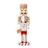 Natural Wood Gingerbreads Nutcrackers Ornament 36Cm Tall Holiday Decoration Hand Painted Statue Christmas Gift