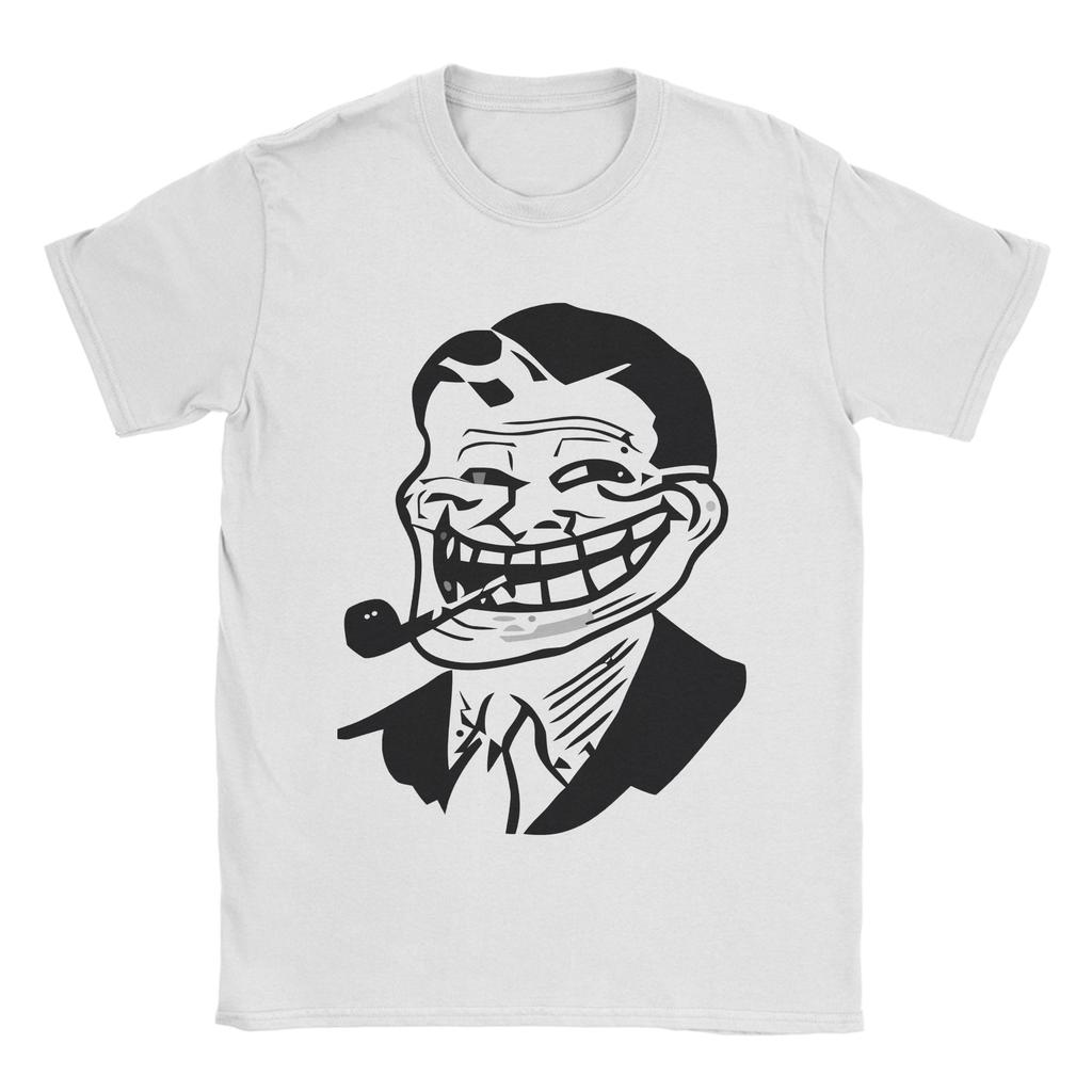 Unisex Trollface Meme Graphic T Shirt Pure Cotton Clothes Novelty Short Sleeve O Neck Tee Shirt Gift Idea TShirts