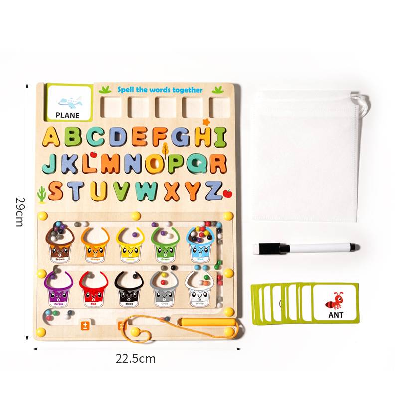 Letter Counting Wooden Color Classification Magnetic Displacement Toy Children