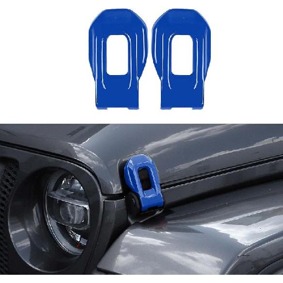 Voodonala For Jeep JL ABS Hood Latches Engine Buckle Bonnet Fastener Engine Cover Decor Trim Protction Cover For 2018-2025+ Jeep Wrangler JL JLU