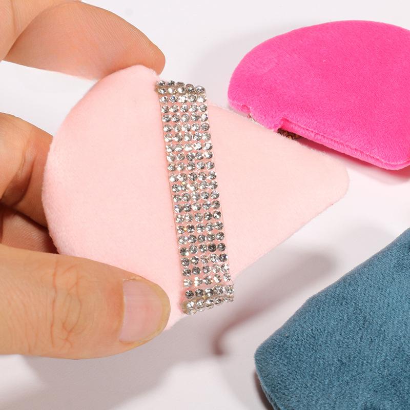 5pcs Luxury Diamond Triangle Powder Puff - Setting Powder Puff for Loose Powder Body Powder Wet Dry Cosmetic Foundation Blender
