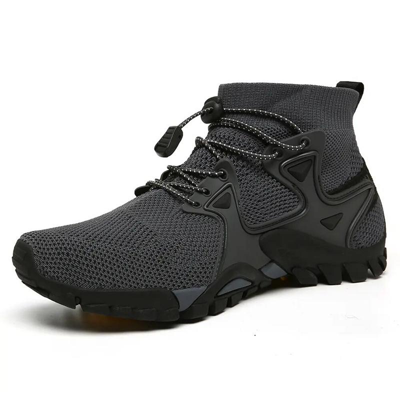 Hiking Boots Mens Outdoor Athletic Sports Trail Running Shoes High-Top Barefoot Upstream Water ShoesTrekking Climbing Sneakers