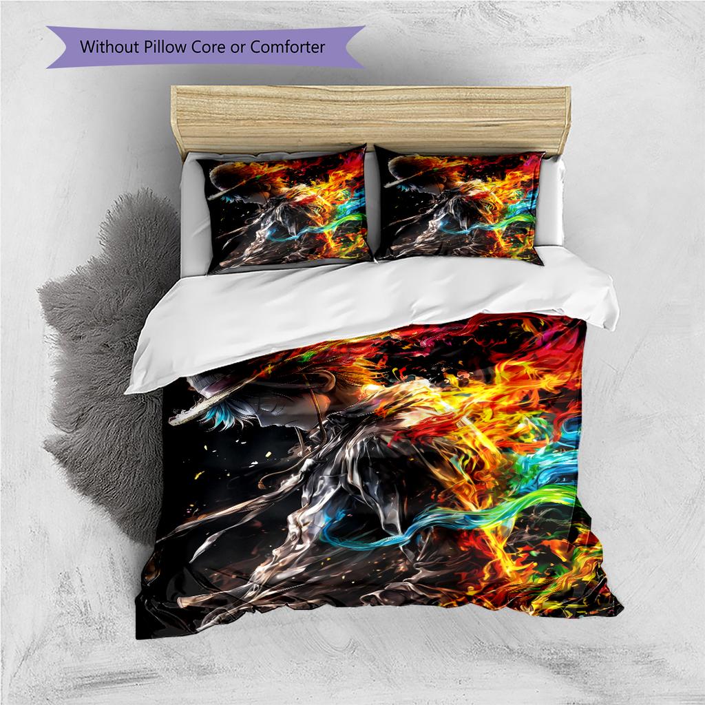 Cartoon Pattern Bedding Quilt Set Quilt Cover Pillowcase Home Decoration Birthday Gift (1 * Duvet Cover + 2 * Pillowcase, Without Core)