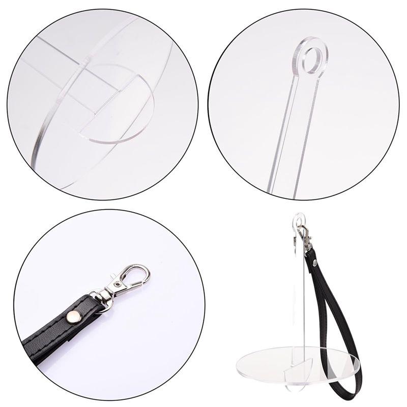 AEE4-1PCS Acrylic Wrist Yarn Holder With Leather Wrist Strap, Portable Yarn Ball Holder, Organizer For Knitting Supplies