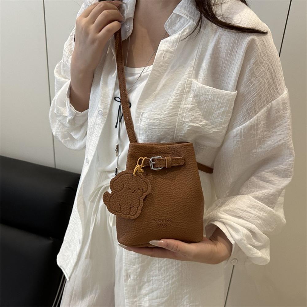 Pu Leather Basket Bag Designer Women's Shoulder Bag Fashionable Crossbody Bag Ladies
