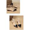 Women's Shoes New Spring and Autumn Flat Rivets Single Shoes Pointed Toe Thick Heel Low Heel Fashion Sandals Popular