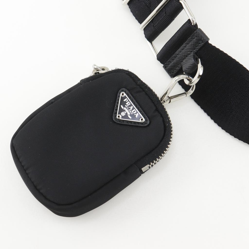 PRADA Re-edition 2005 Re-nylon Shoulder Bag 1BH204 NERO black Nylon/Safiano Women Used