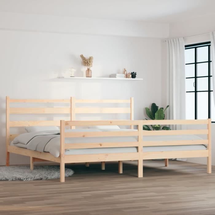VidaXL Cadre de lit Bois de pin massif 200x200 cm 3103733