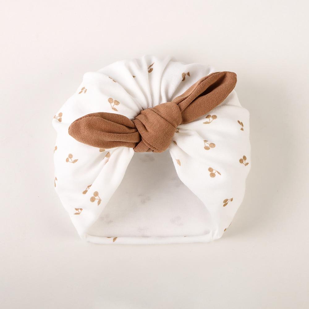 Cartoon Baby Fetal Cap 0-5 Months Newborn Turban Hat Windproof Boneless Muslin Hat  Toddler
