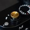 Brass Shutter Release Concave Rubber Ring Shutter Button for Fujifilm/Leica/Nikon/Sony DSLR Camera