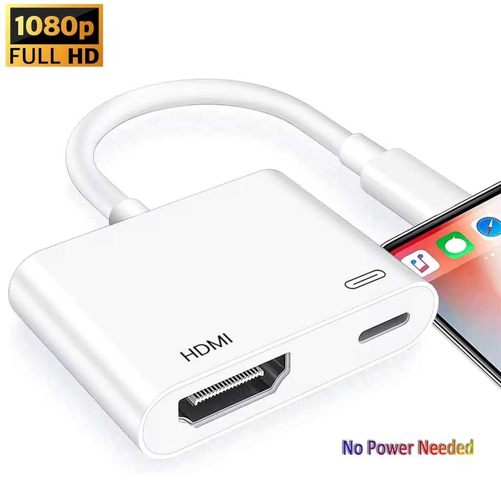 TV Monitors Projector 8Pin Port To HDMI Adapter Compatible iPhone To HDMI Adapter for iPhone iPod Models