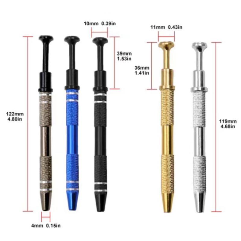 Electronic Component Grabber Four Claw IC Chip Extractor Screw Picker Tweezers Pick Up Tool Metal Grabber Repair Hand Tool