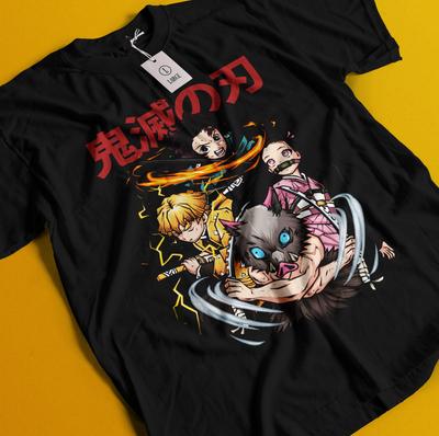 Camiseta Demon Slayer Nezuko Camiseta Tanjiro Camiseta Muzan Doma Camiseta Inosuke Zenitsu