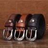 New Retro Washed Extra Thick Outdoor First Layer Cowhide Belt Men's Casual Belt Men's