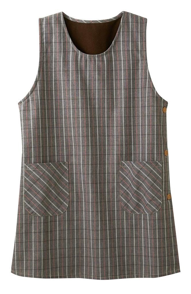 Servan Warm Side Button Size LL Fleece-Lined Apron, Gray,